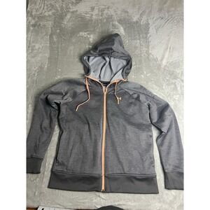 Under Armour Womens Hoodie Large Gray Full Zip Cold Gear Jacket